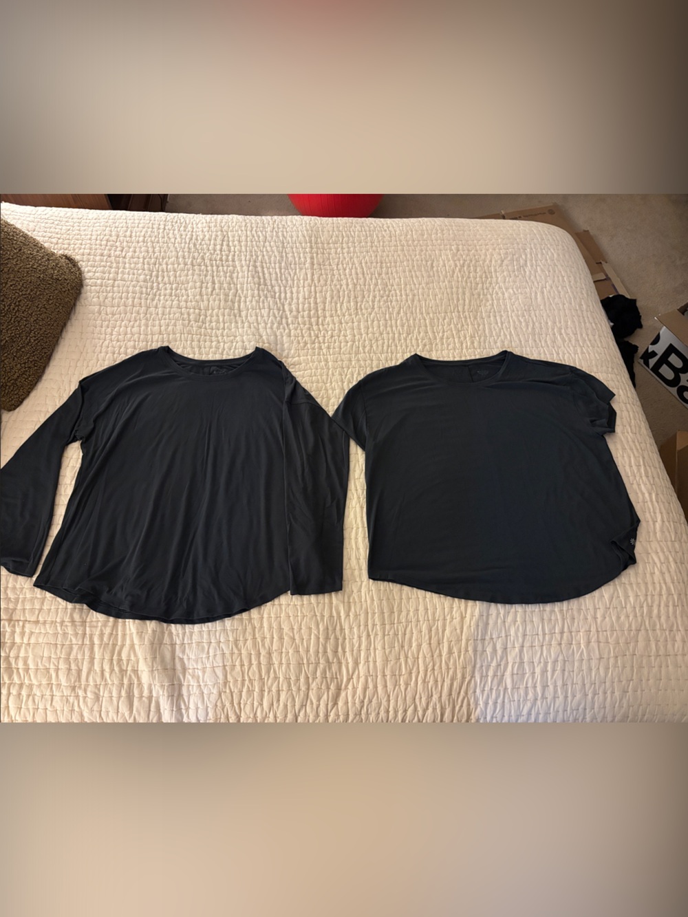 Athleta Move With Ease Short Sleeve Tee and Long Sleeve — Classic Crewneck Top